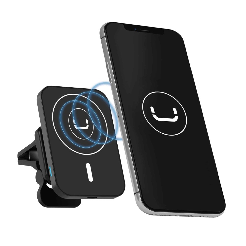 Air Vent Cell Phone Holder with Magnetic Wireless Charger 15W - Image 2