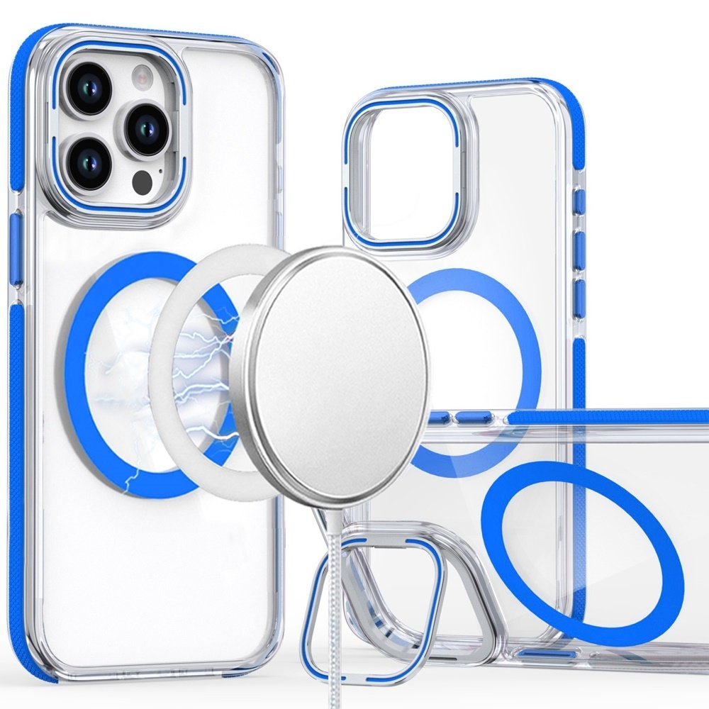 For Apple iPhone 15 Pro Max MagSonic Camera Bracket Stand Magnetic Ring Circle Hybrid