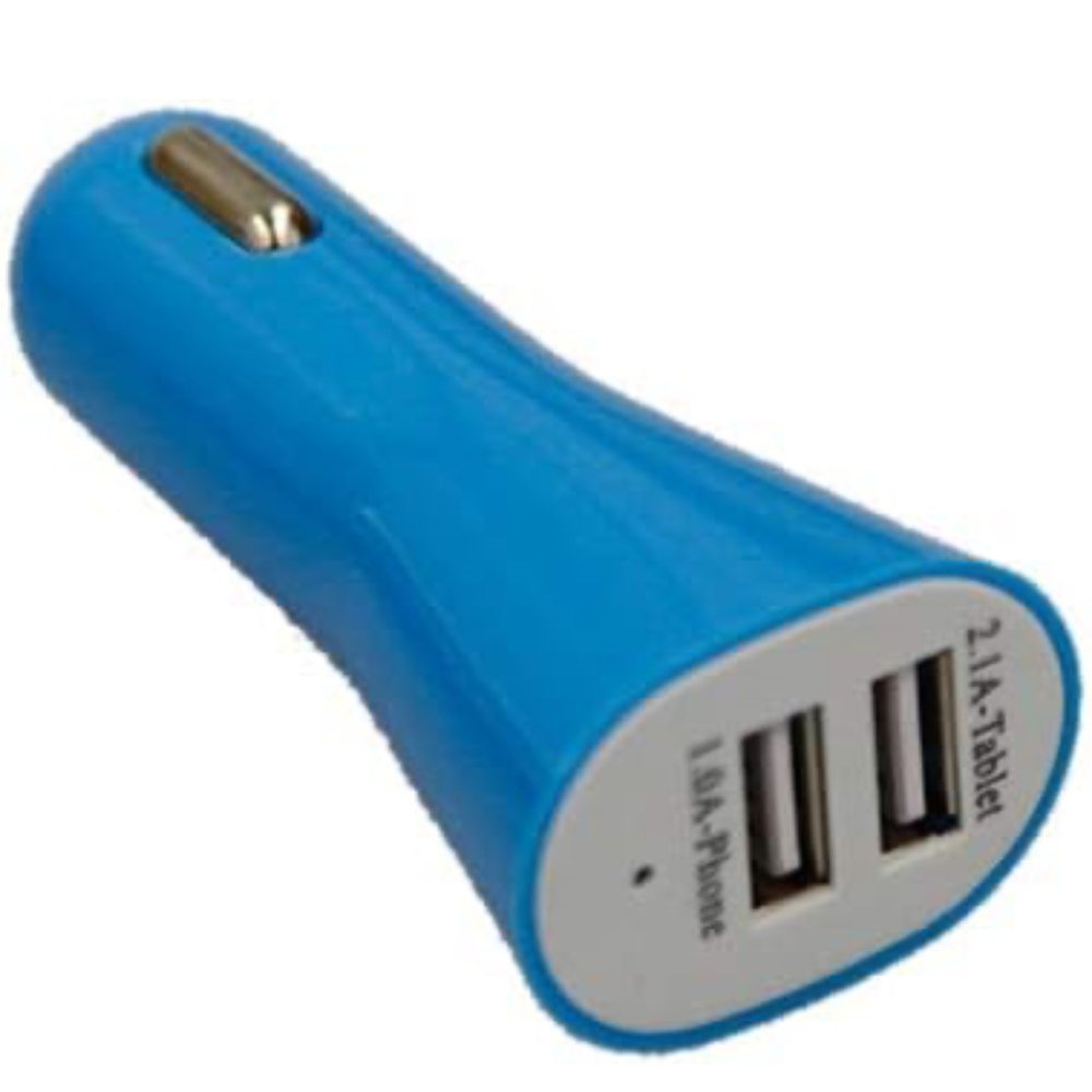 DUAL USB CAR CHARGER PLUG ALL COLORS All Colors