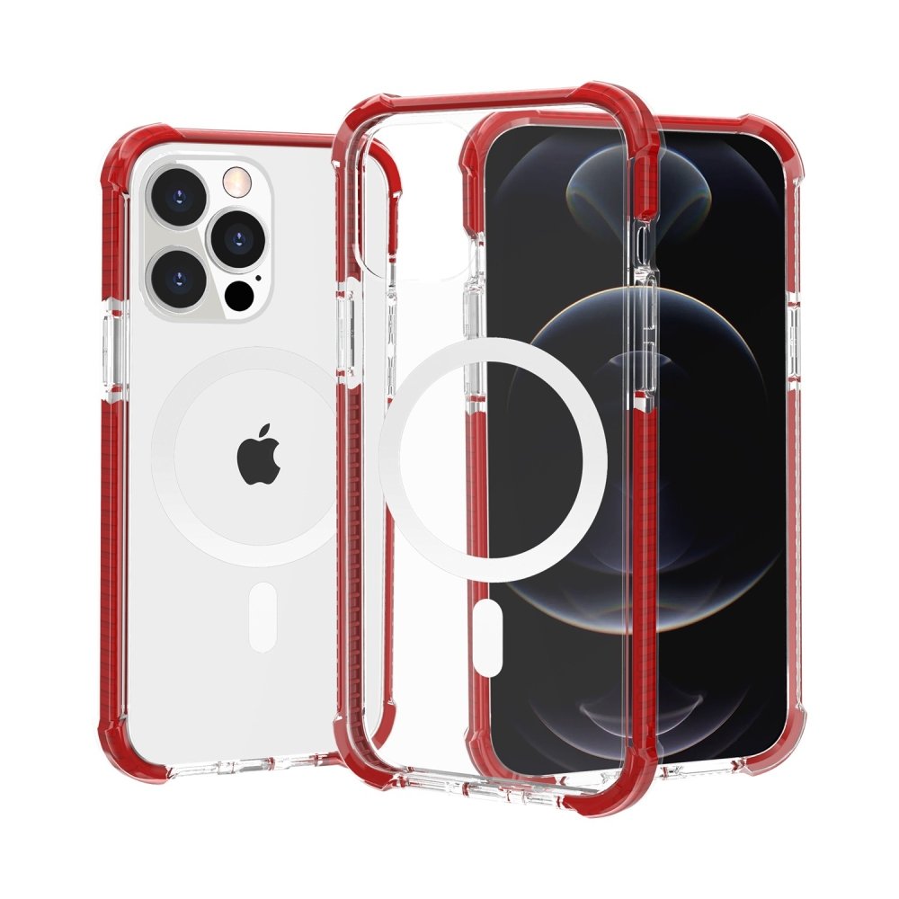 For Apple iPhone 12 Pro Max 6.7 Acrylic Magnetic Circle Tough 2.5mm Transparent ShockProof Hybrid - Image 2