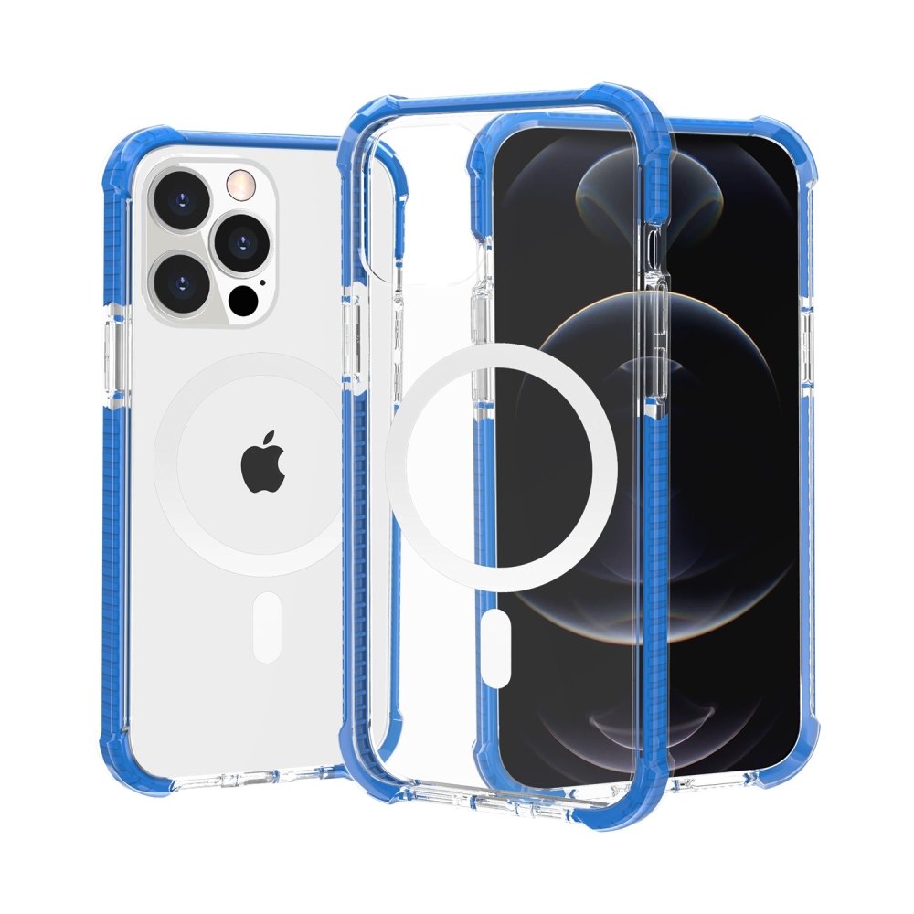 For Apple iPhone 15 Pro Max 6.7 Acrylic Magnetic CircleTough 2.5mm Transparent ShockProof Hybrid Case Cover