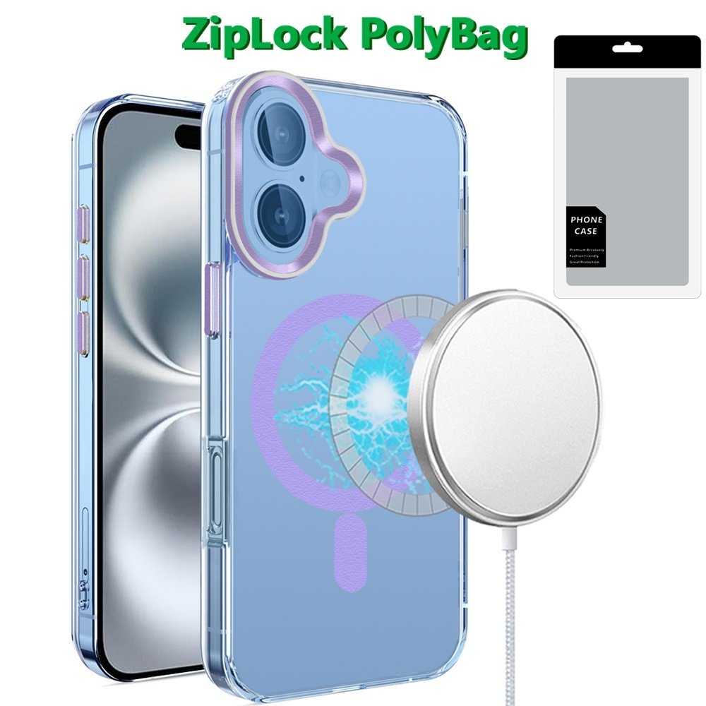 [PolyBag] For Apple iPhone 16 Plus 6.7 inch Matching Clear Transparent Circle Design