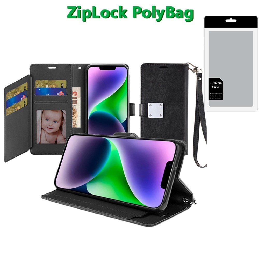[PolyBag] For Apple iPhone 14/13 Wallet ID Card Holder