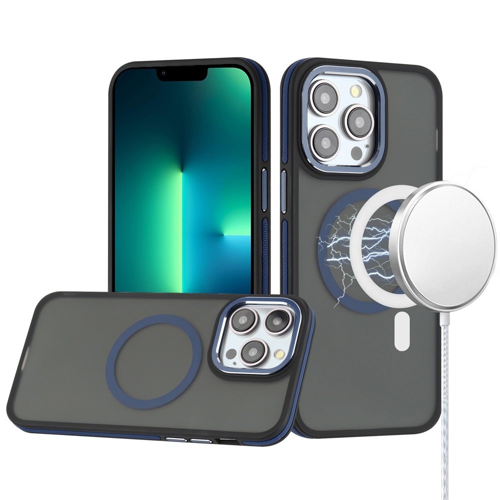 For Apple iPhone 13 Pro Max Royal Magnetic Ring Skin-Touch HQ Metal Buttons/Camera Lip Hybrid - Image 4