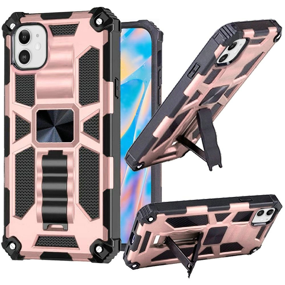 For Apple iPhone 14 PRO 6.1" Machine Magnetic Kickstand Case Cover - Image 3