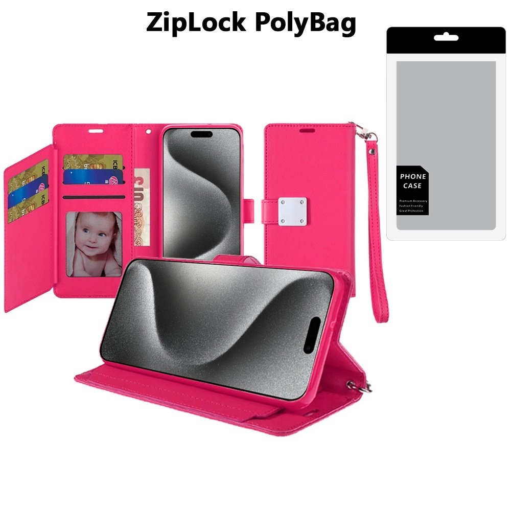 [PolyBag] For Apple iPhone 15 Pro Max Wallet ID Card Holder