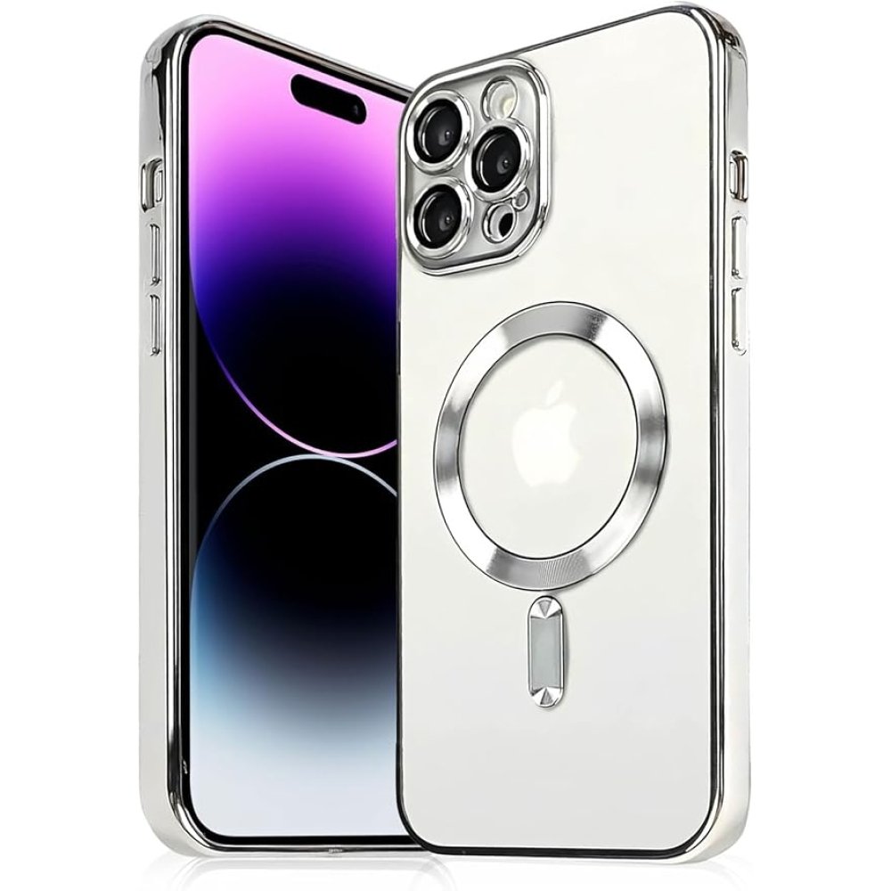 For Apple iPhone 15 Pro Max Chrome Plated Soft TPU With Camera Lens Protection