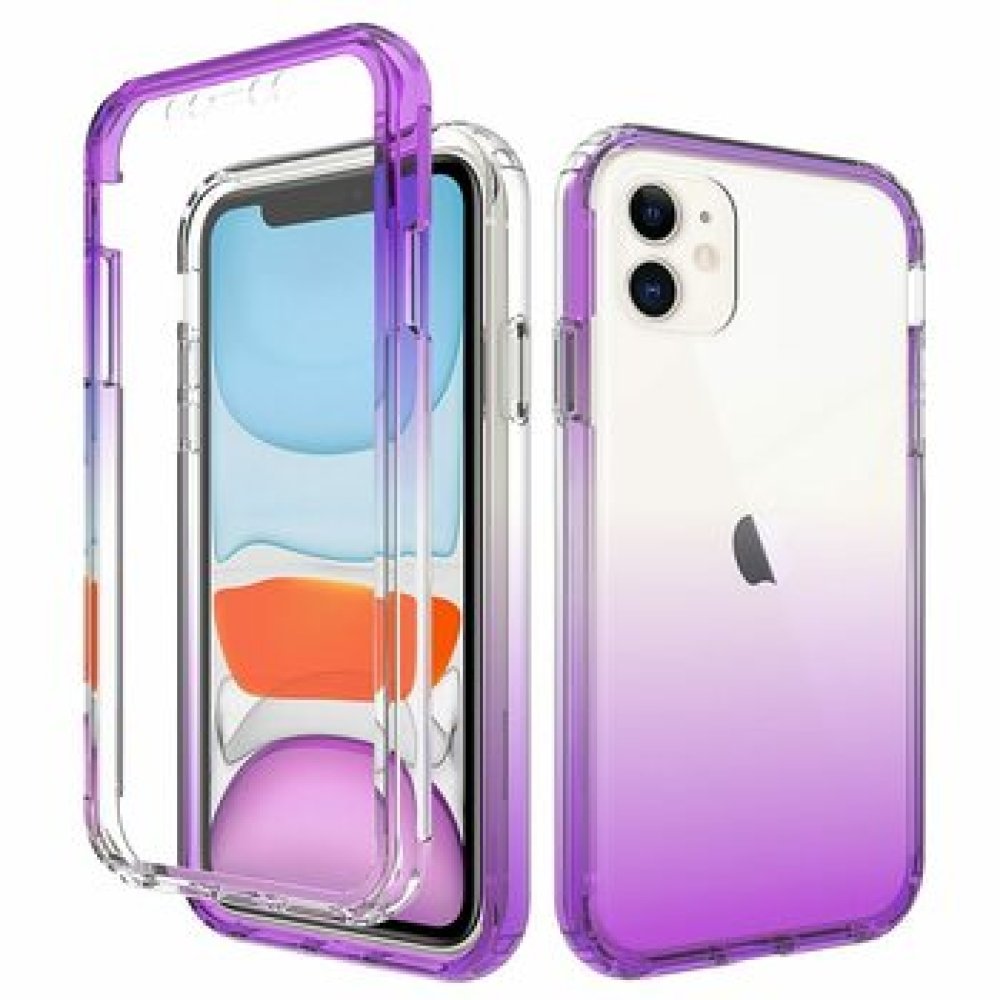 For Apple iPhone 13 Pro 6.1 (3 Cameras) Two Tone Transparent Shockproof Case Cover