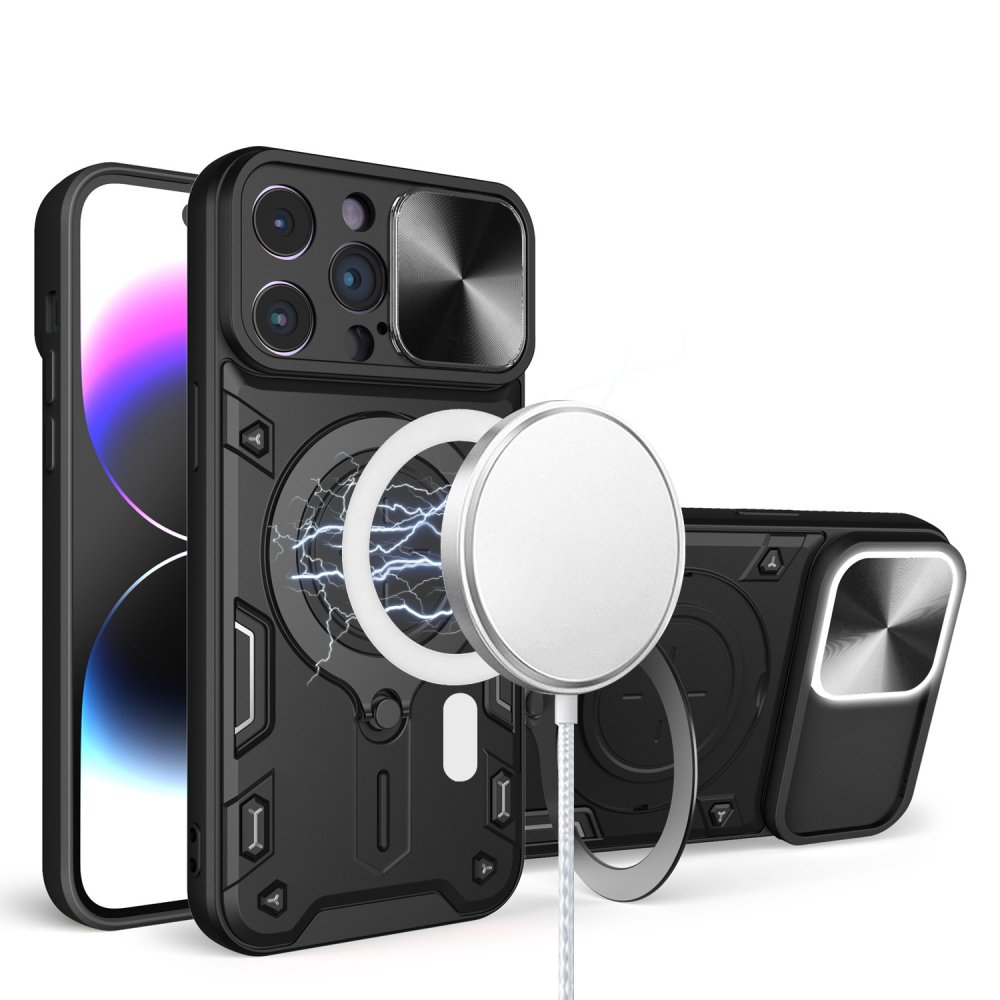 For Apple iPhone 15 Magnetic Ring Stand Classic Design FULL Camera Protection Hybrid Case Cover - Image 2