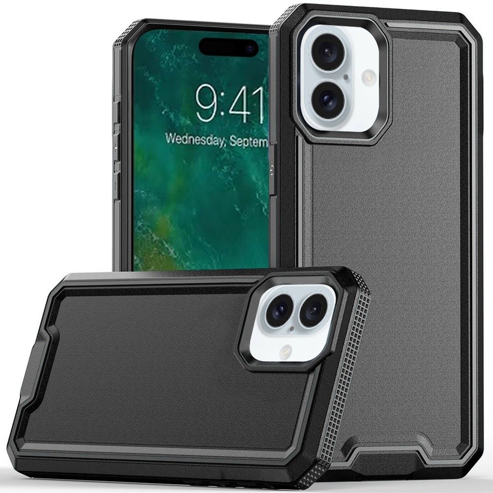 For Apple iPhone 16 6.1 inch Rank Tough Strong Modern Fused Hybrid Case Cover