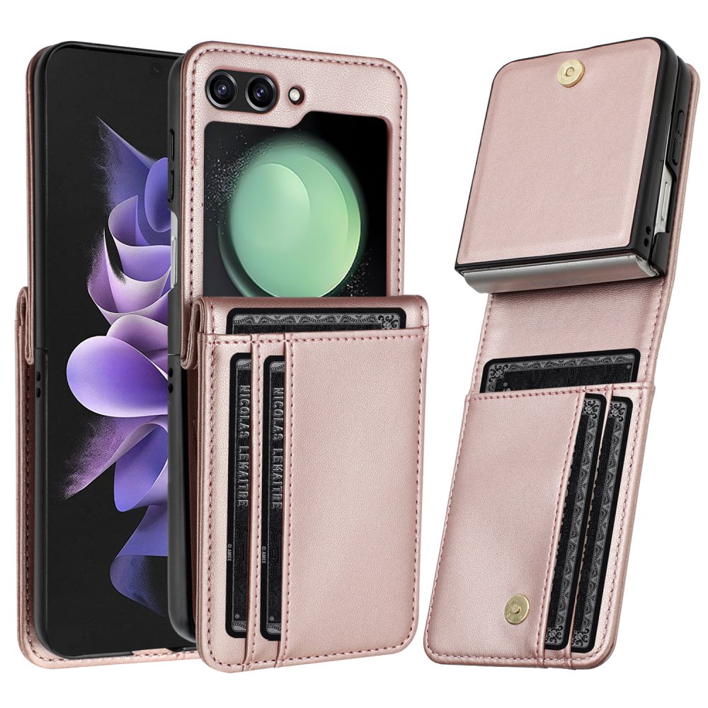 For Samsung Galaxy Z Flip 6 Card Slot Wallet Holder Case Cover - Image 2