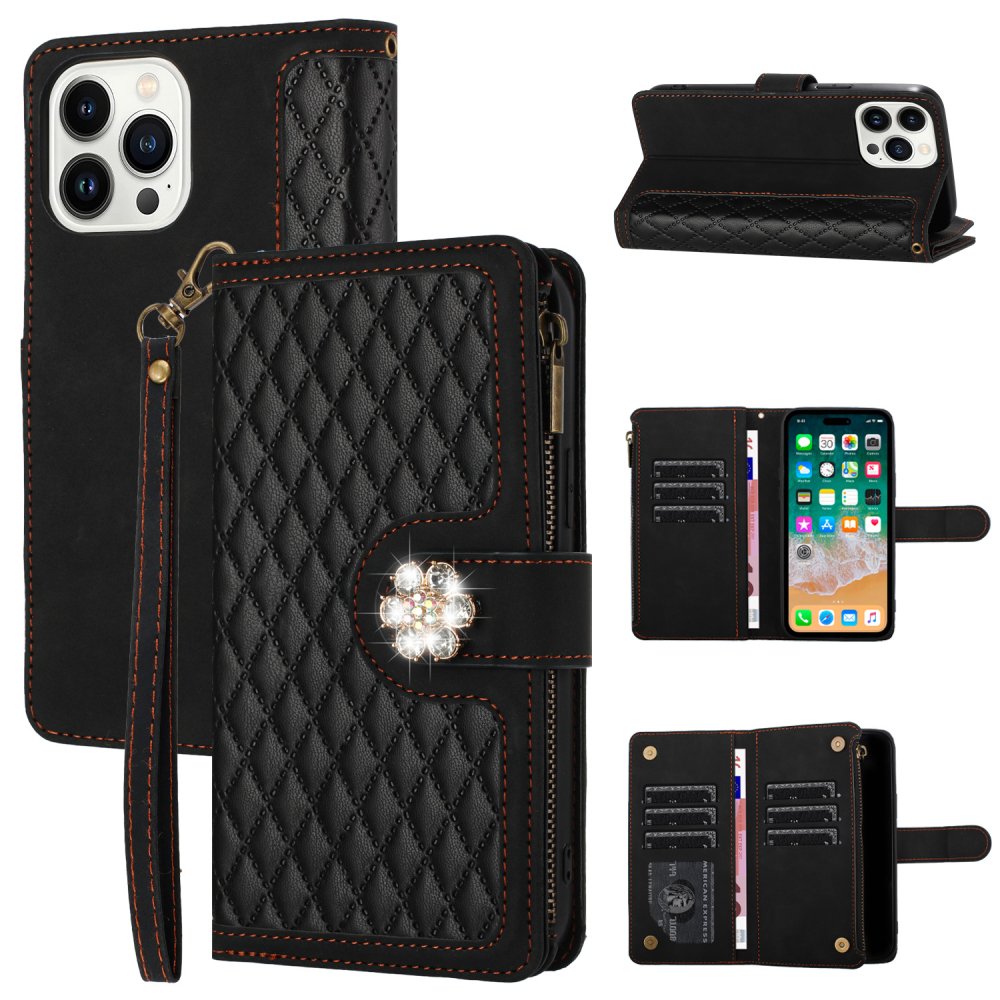 For MOTO G STYLUS 5G (2023) Jewel Wallet Design with Stitched PU Leather ID Card Money Holder Zipper Case - Image 3