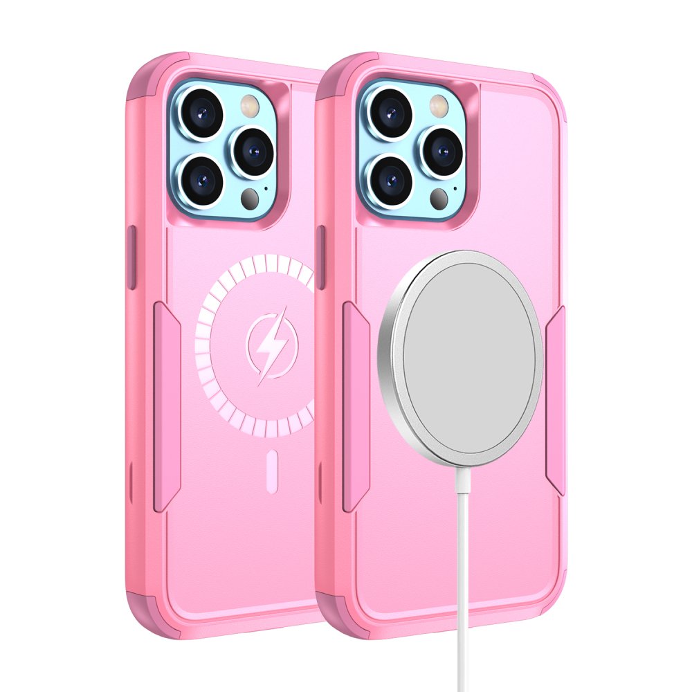 For Apple iPhone 13 / iPhone 14 6.1" Tough Shockproof Magnetic Circle Hybrid Case