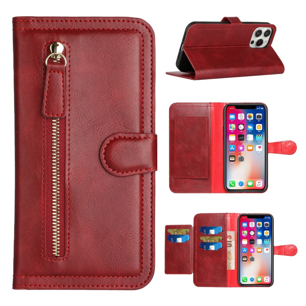 For Motorola MOT G 5G 2023 Premium Wallet MultiCard Holder Money Zipper With Magnetic Flap