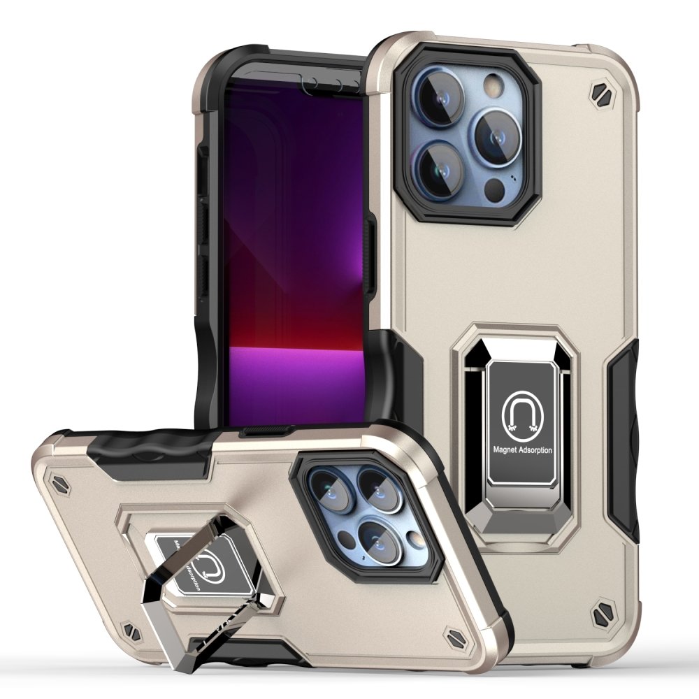 For Apple iPhone 15 Pro Max OPTIMUM Magnetic Ring Stand Hybrid Case Cover - Image 6