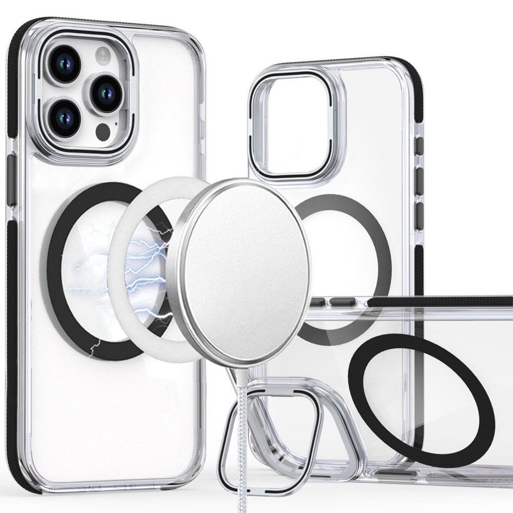 For Apple iPhone 15 Pro Max MagSonic Camera Bracket Stand Magnetic Ring Circle Hybrid - Image 5