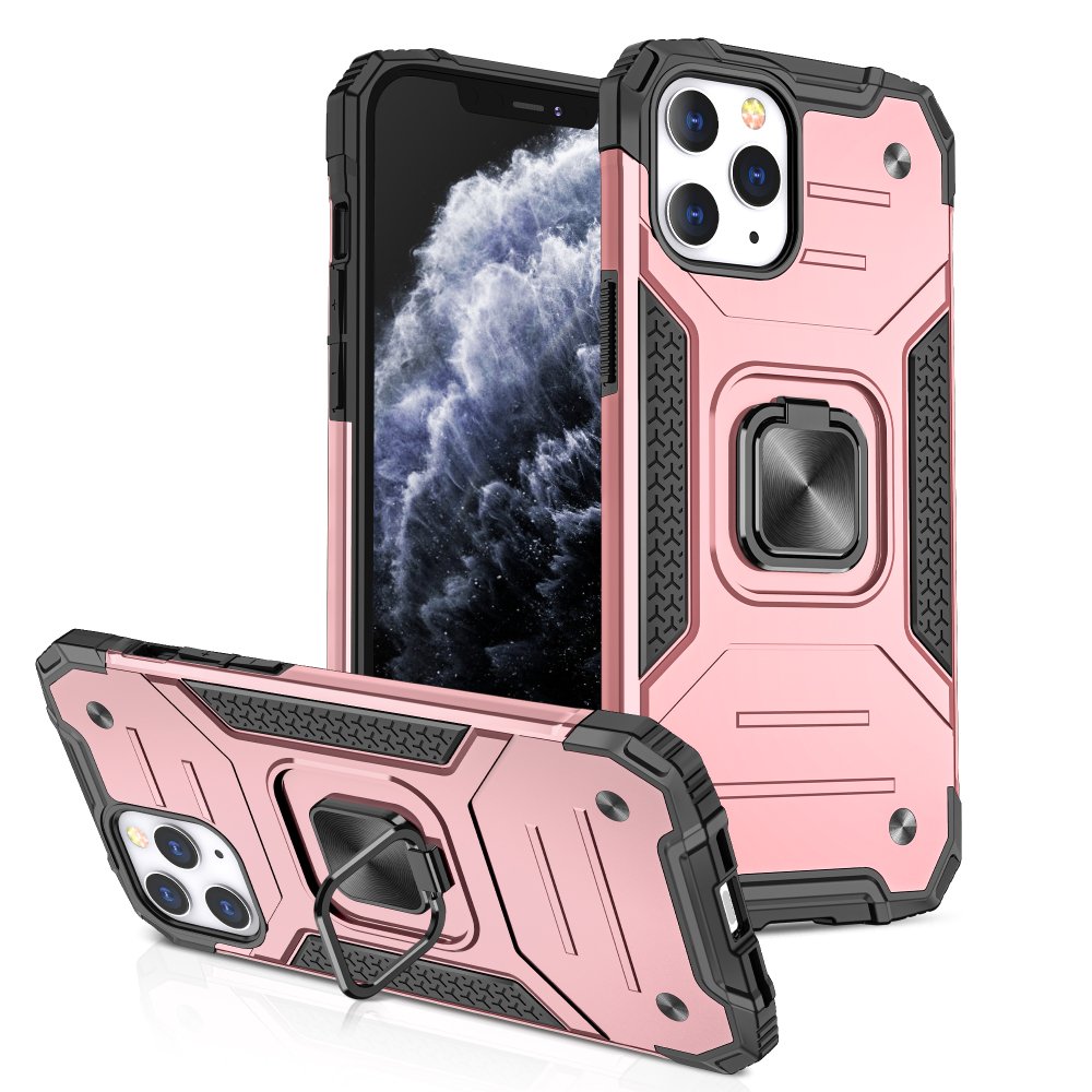 For Apple iPhone 15 Robust Magnetic Kickstand Hybrid Case Cover