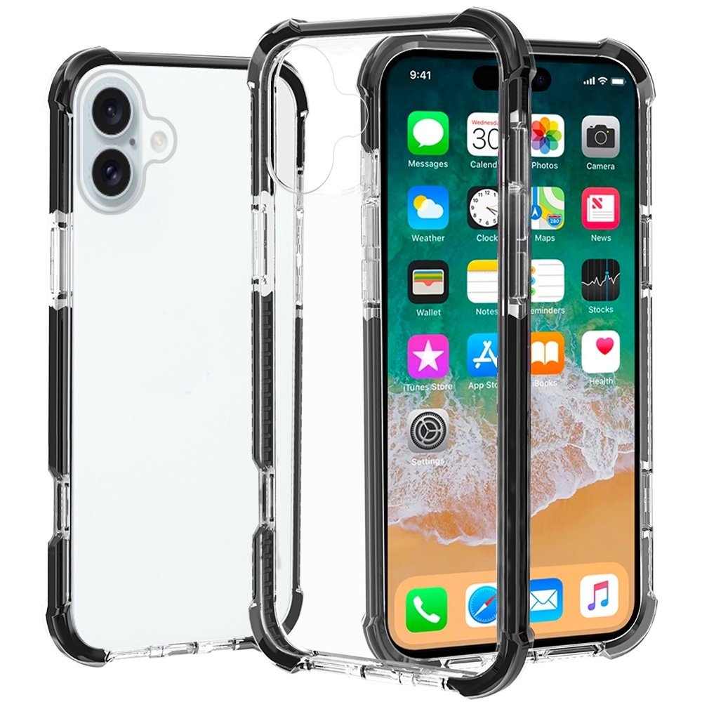 For Apple iPhone 16 6.1 inch Acrylic Tough 2.5mm Transparent ShockProof Hybrid Case Cover - Image 2