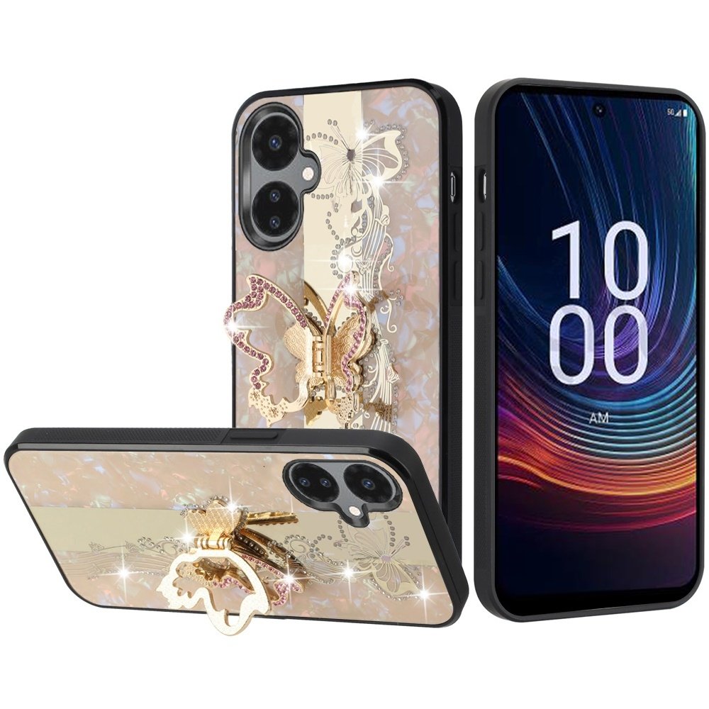 For Celero 3 5G 2024 SPLENDID Diamond Glitter Ornaments Engraving Case Cover Enchanted Butterfly - Image 3