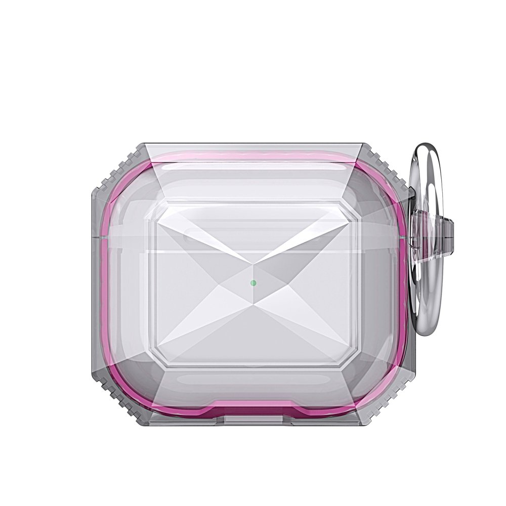 For AirPods Pro 3mm Thick Transparent TPU with Colored Edge Case Cover