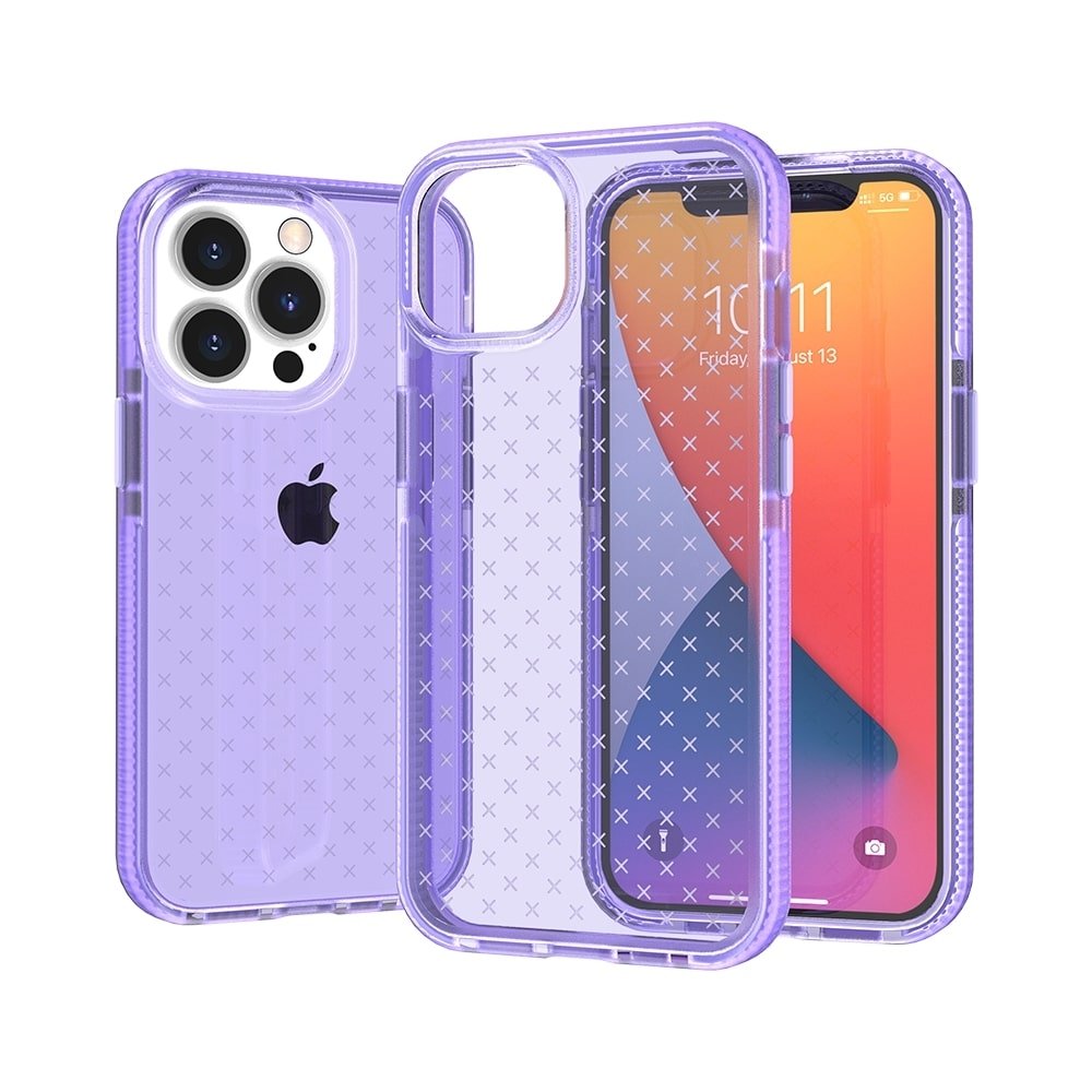 For Apple Phone 13 Pro CROSS Design Ultra Thick 3.0mm Transparent ShockProof Hybrid Case Cover