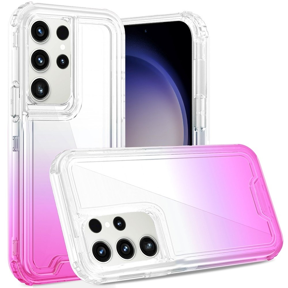 For Samsung Galaxy s24 3in1 Two Tone Shockproof Transparent Hybrid Case - Image 3