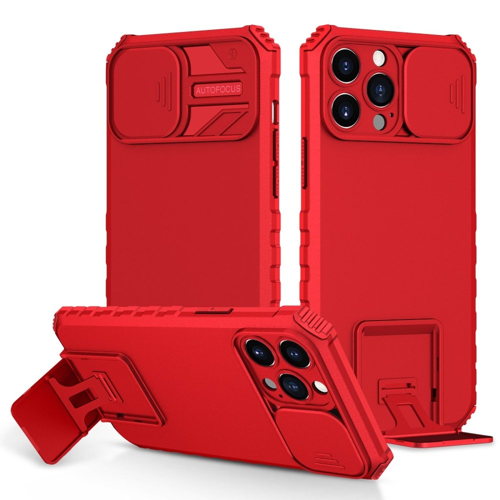 For Apple iPhone 14 PRO 6.1" Easy Viewing Kickstand Camera Protection Hybrid Case Cover - Image 2