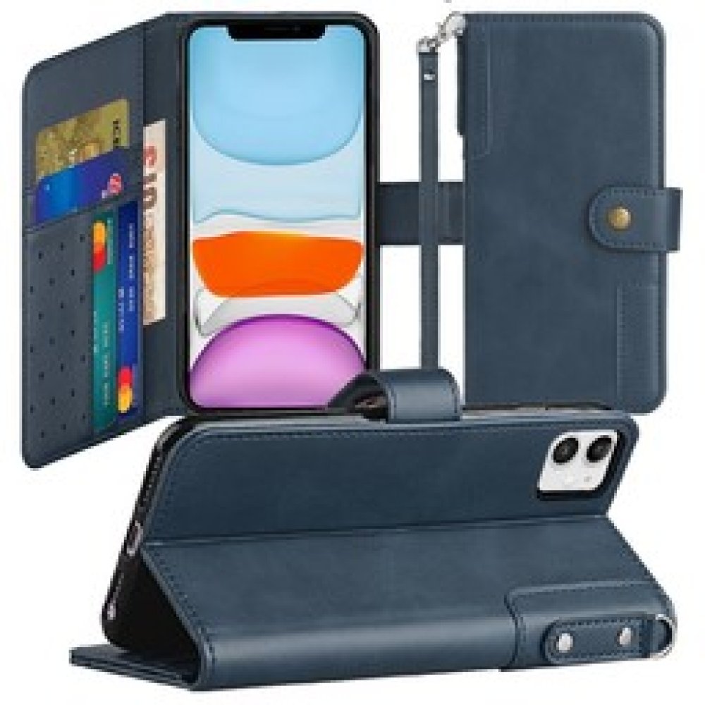 For Apple iPhone 11 (XI 6.1) Retro Wallet Card Holder Case Cover - Image 4