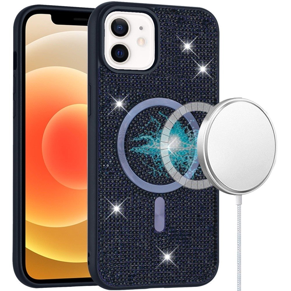 For Apple iPhone 12 & iPhone 12 Pro Diamond Magnetic Circle with CD Pattern Hybrid - Image 2