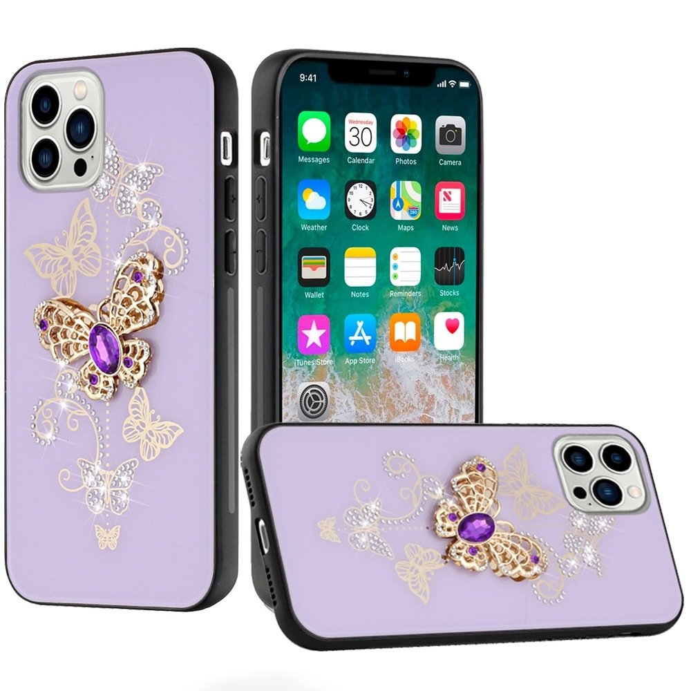 For Apple iPhone 15 Pro SPLENDID Diamond Glitter Ornaments Engraving Case Cover - Image 3