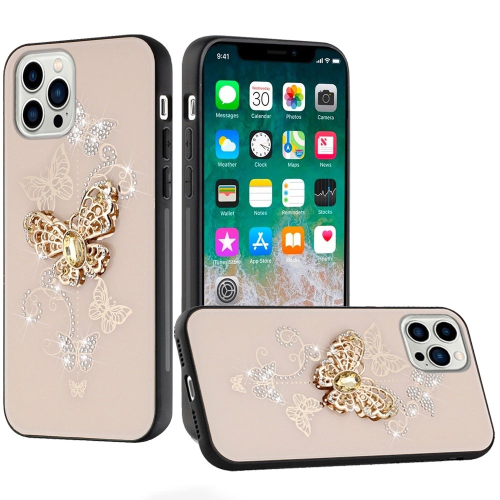For Apple iPhone 15 Pro SPLENDID Diamond Glitter Ornaments Engraving Case Cover