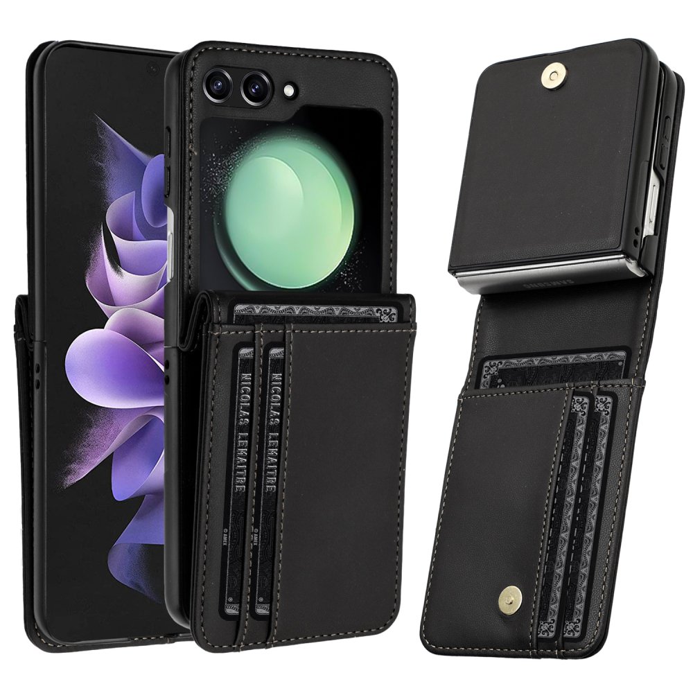For Samsung Galaxy Z Flip 6 Card Slot Wallet Holder Case Cover