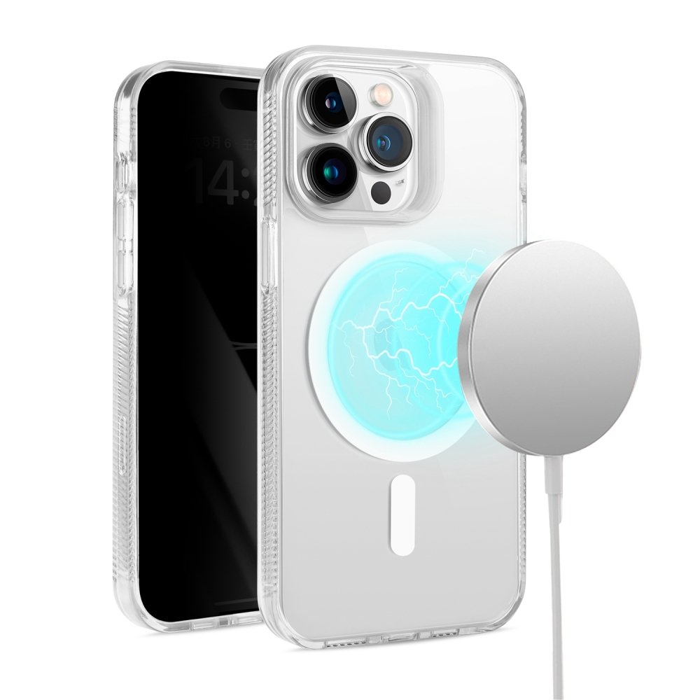 For Apple iPhone 15 PURE Transparent Magnetic Circle High Quality Ultra Thick Hybrid - Image 2
