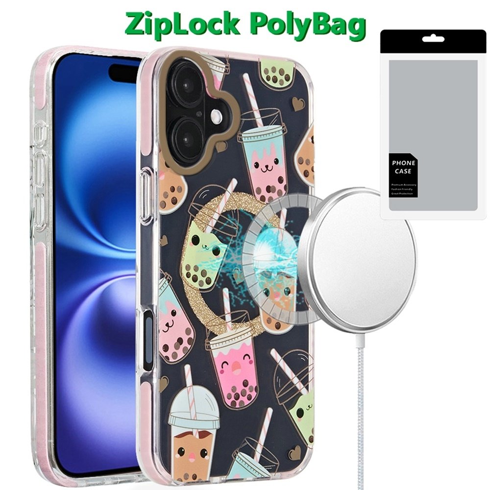 [PolyBag] For Apple iPhone 16 Plus 6.7 inch Magnetic Double Layer IMD Design Case - Image 2
