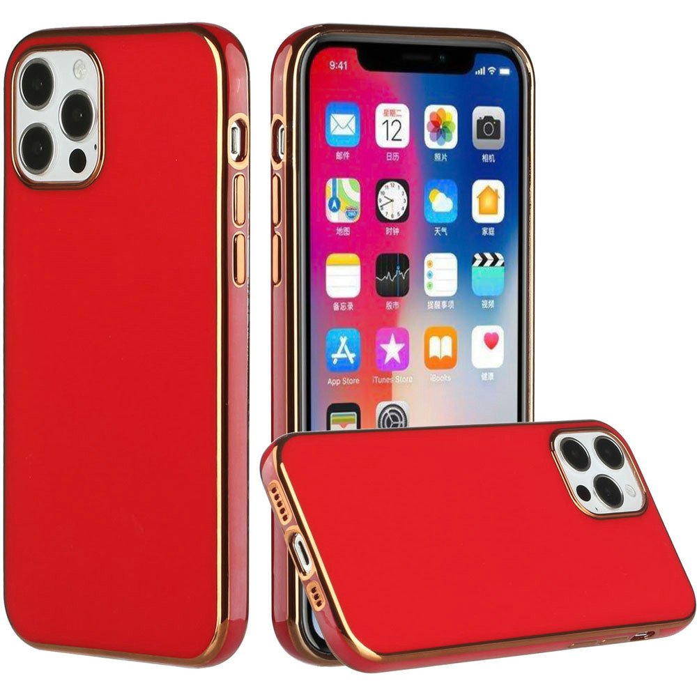 For Apple iPhone 14 PRO 6.1" Electroplated Fashion Solid Color TPU Case Cover