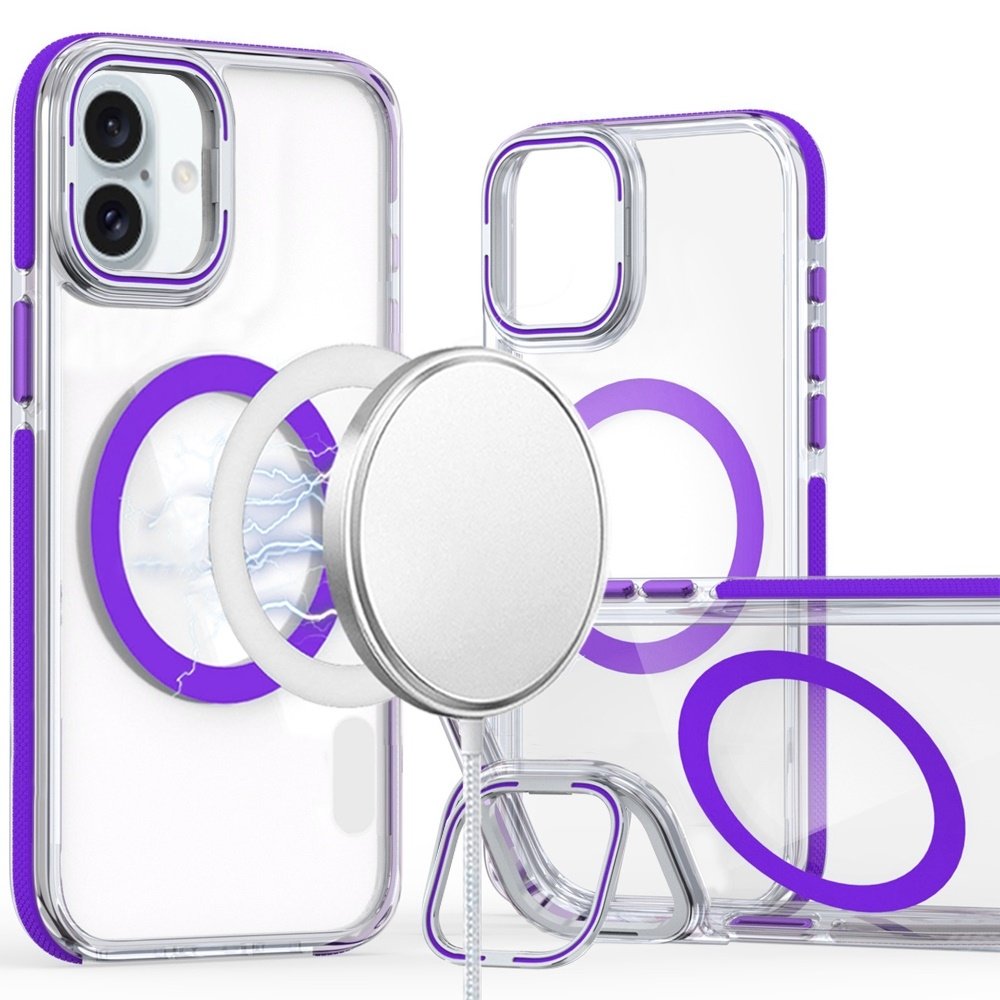 For Apple iPhone 16 6.1 inch MagSonic Camera Bracket Stand Magnetic Ring Circle Hybrid - Image 8