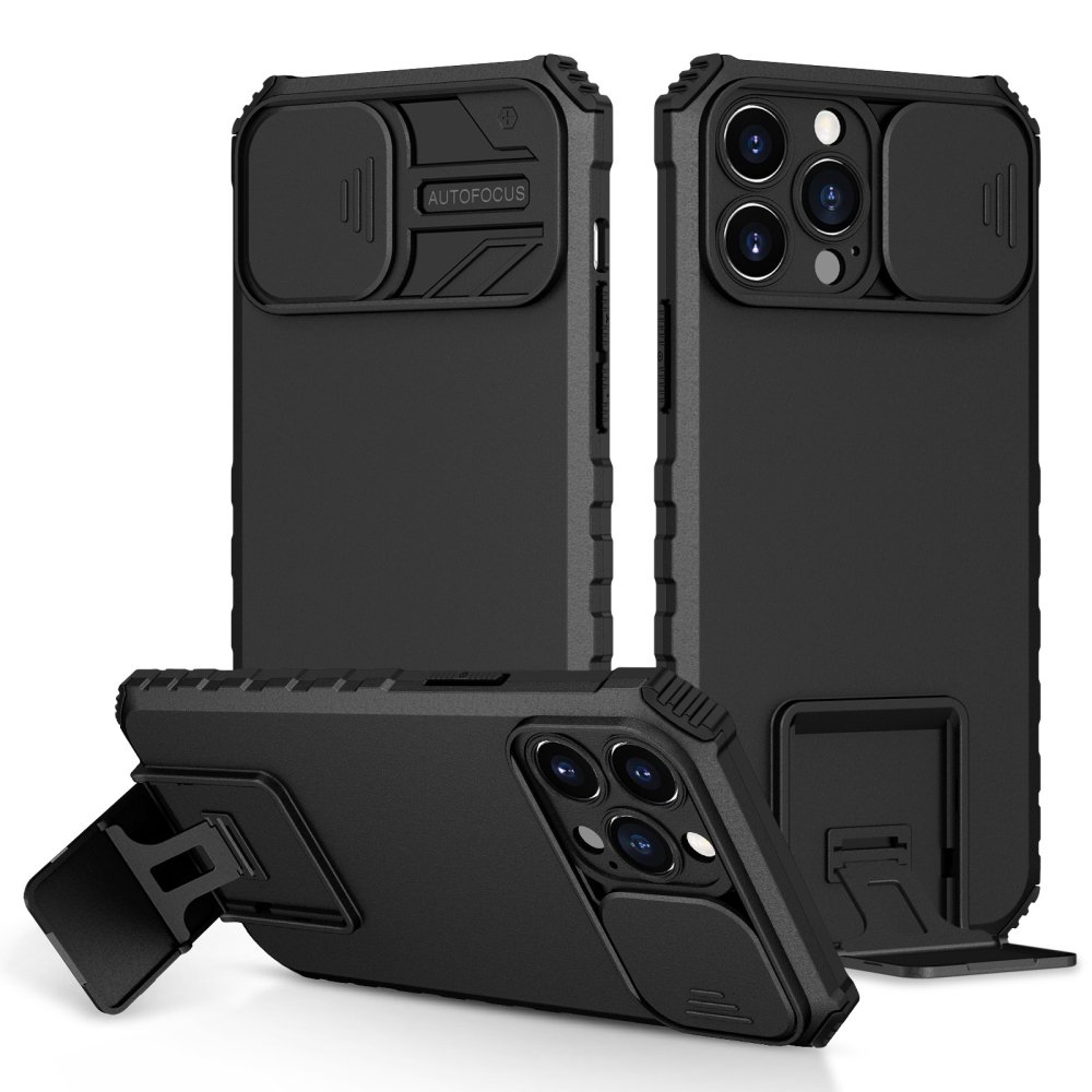 For Apple iPhone 13 Pro Max Easy Viewing Kickstand Camera Protection Hybrid Case Cover - Image 2