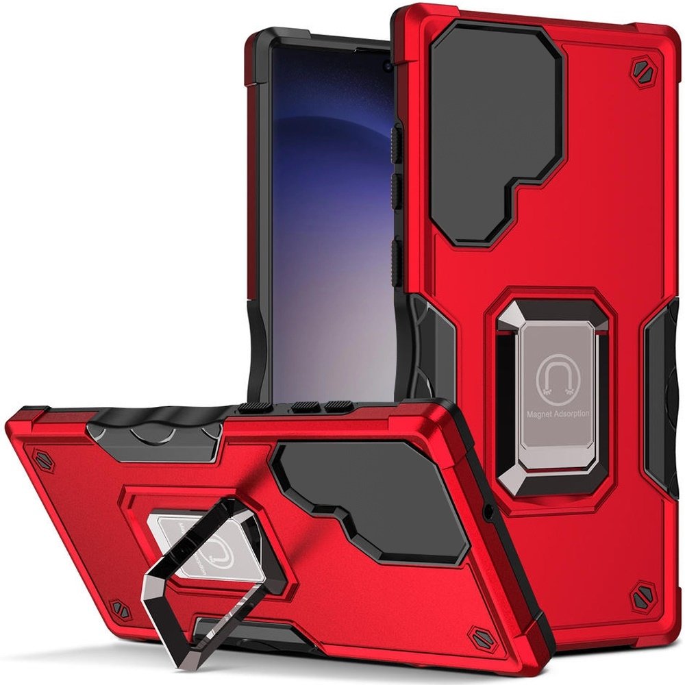 For Samsung Galaxy s24 OPTIMUM Magnetic Ring Stand Hybrid Case Cover - Image 2