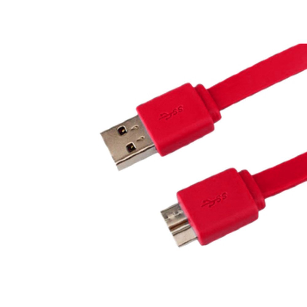 Inkax Micro Cable with Cable Storable Clip Micro Red