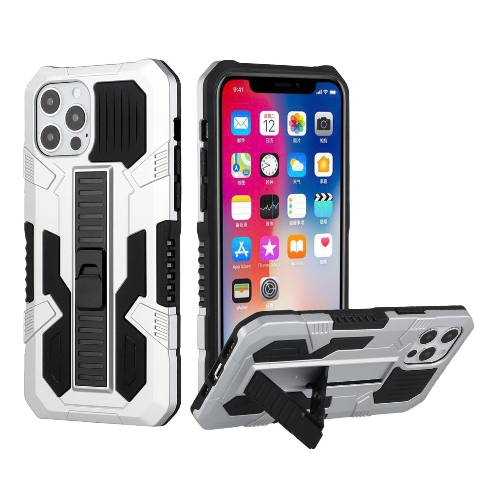 For Apple iPhone 13 Pro 6.1 (3 Cameras) Rocker Kickstand Tough Shockproof Hybrid Case Cover - Image 3