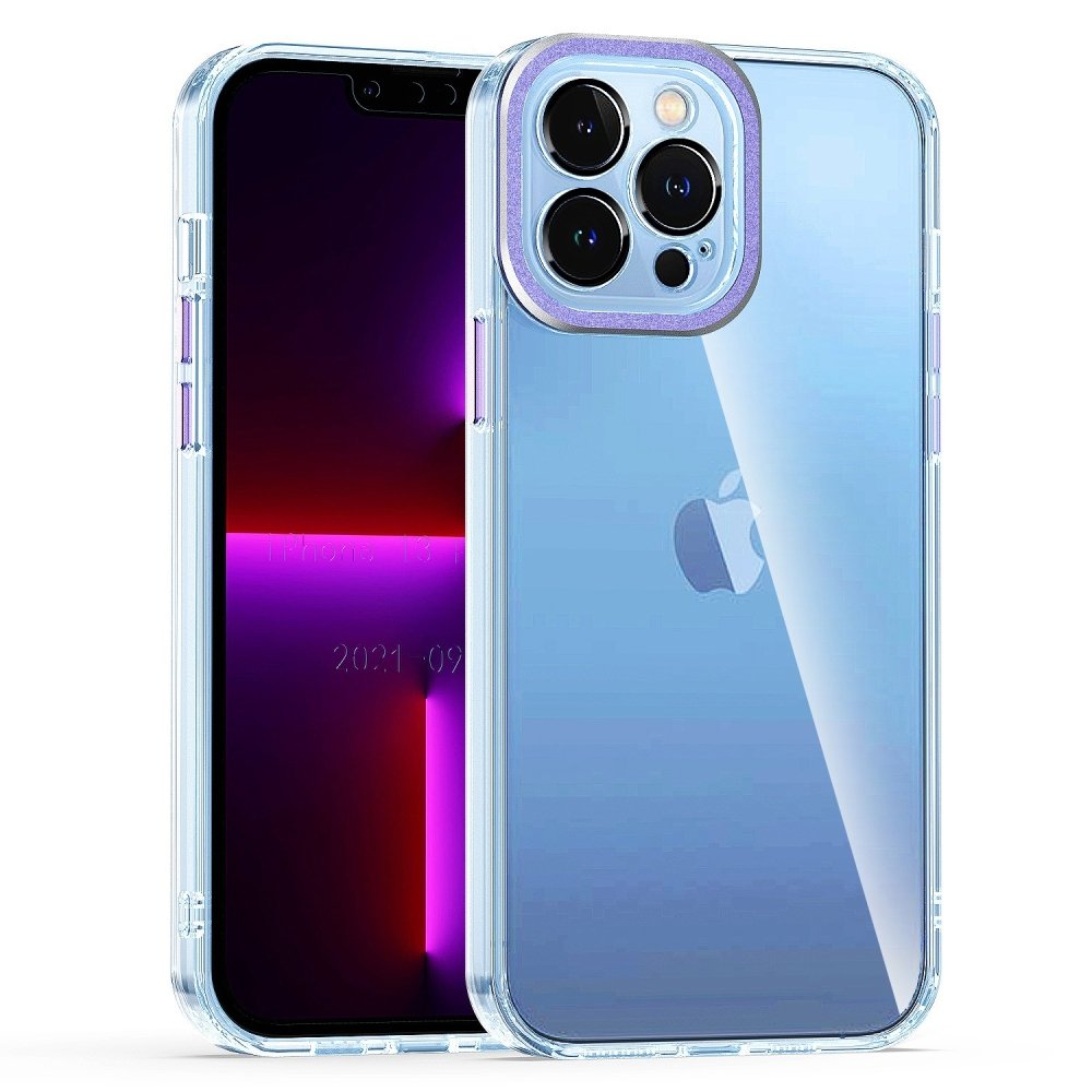 For Apple iPhone 15 Pro Transparent Clear Hybrid with Matching Metal Buttons and Camera Protection - Image 2