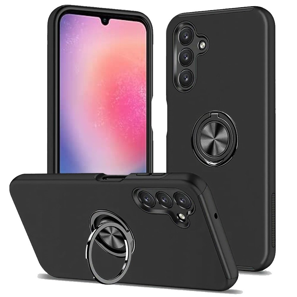 For Samsung Galaxy A26 CHIEF Oil Painted Magnetic Ring Stand Hybrid Case Cover - Image 2
