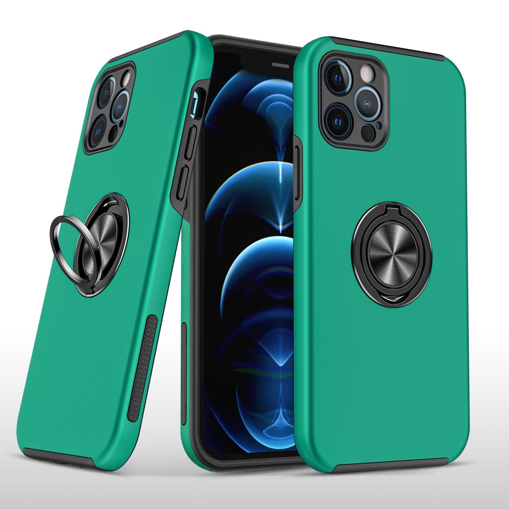 For Apple iPhone 15 Pro Max CHIEF Oil Painted Magnetic Ring Stand Hybrid Case Cover - Image 3