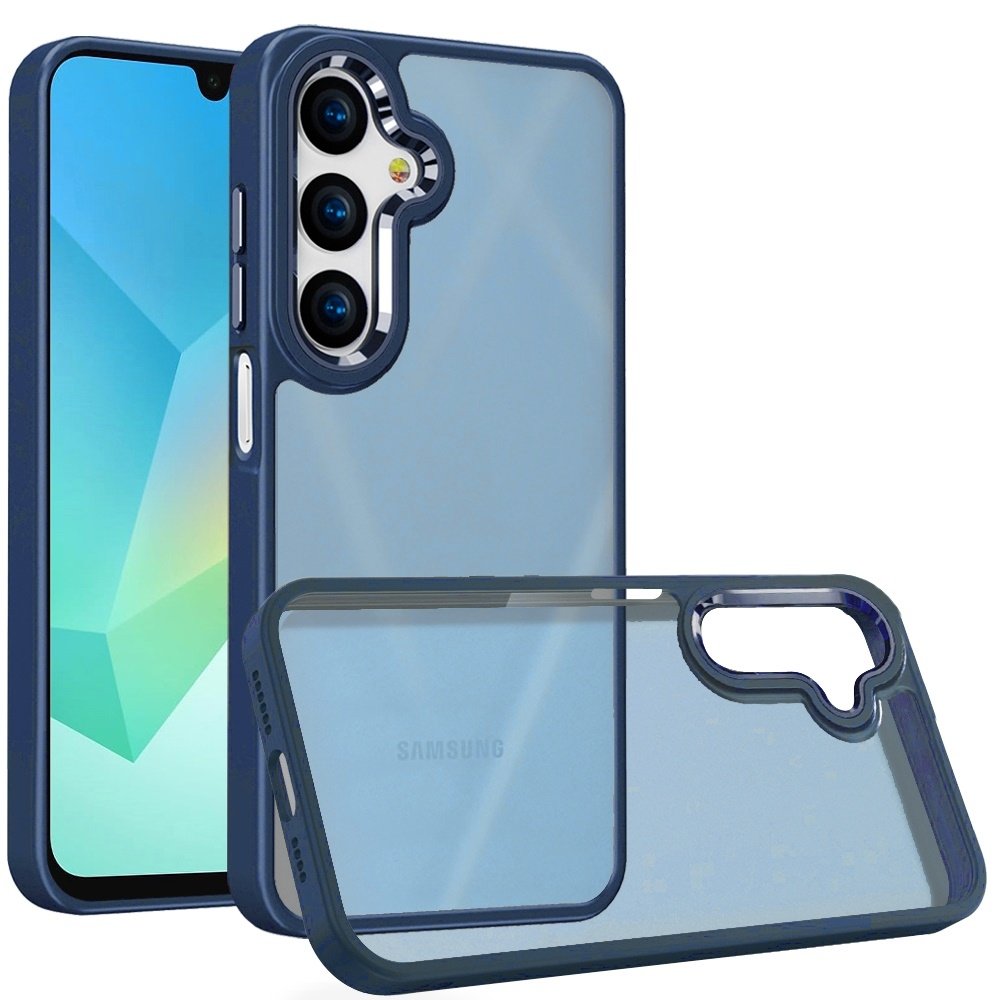 For Samsung Galaxy A16 5G Finest Transparent Thick Acrylic Hybrid Metal Buttons Cover Case - Image 3