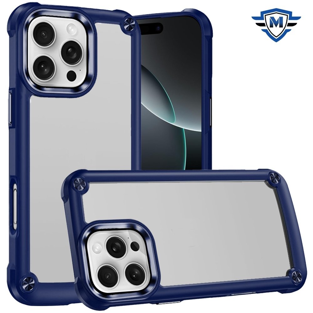 For Apple iPhone 16 Pro 6.3 inch METKASE Ultimate CaseX Transparent Hybrid Case with Metal Buttons And Camera Edges in Slide-Out Package - Image 2