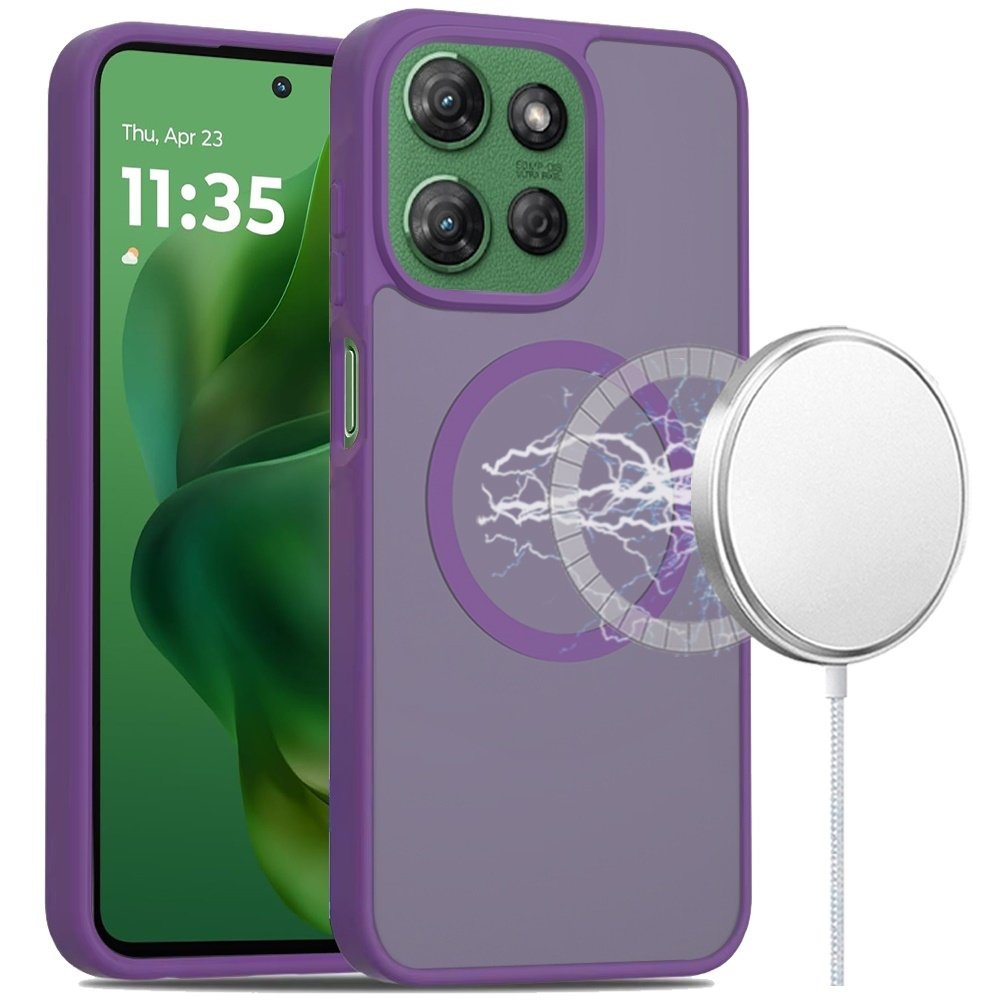 For Motorola Moto G Power 5G 2025 Magnetic Circle Smooth Safe Matte Feel Hybrid Case - Image 6