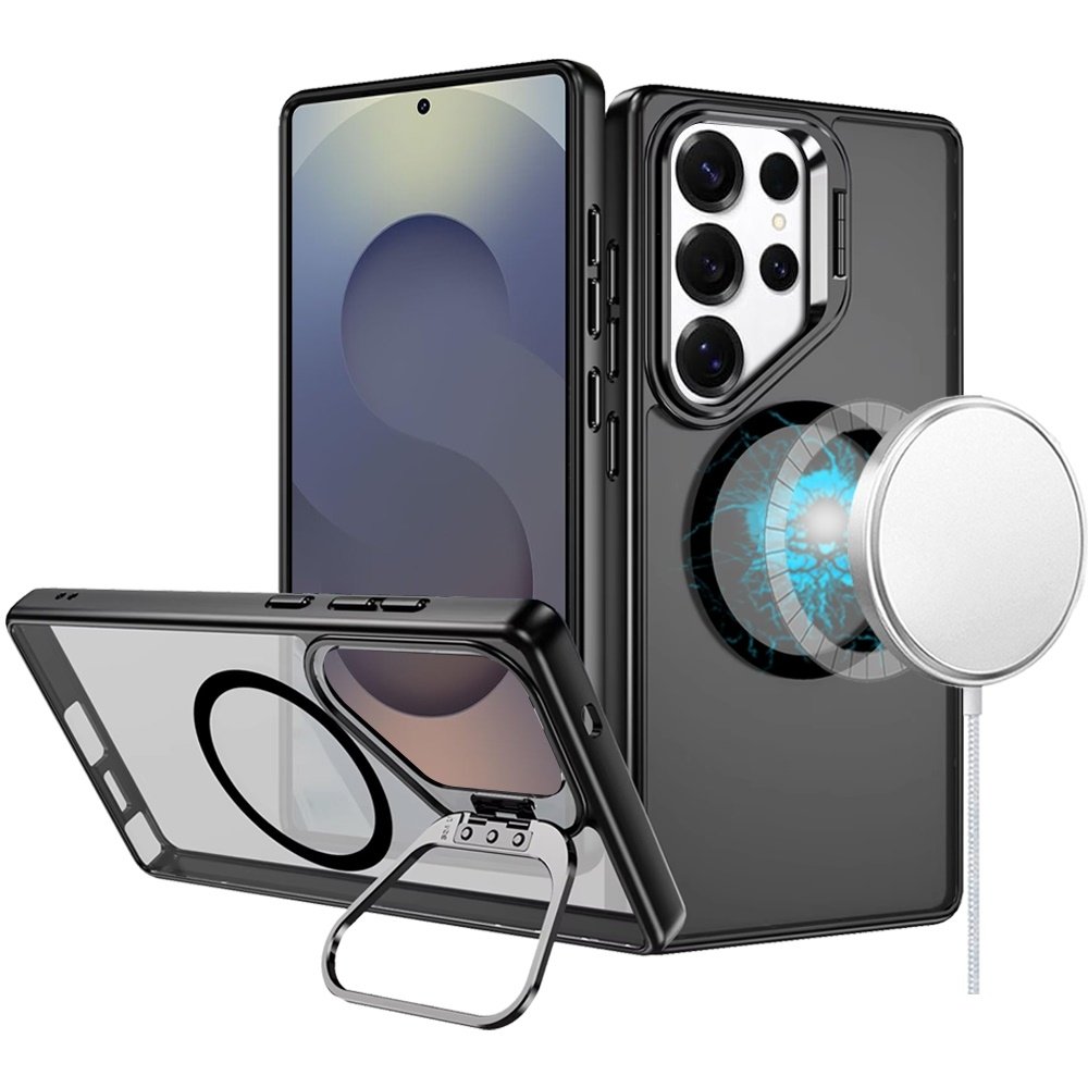 For Samsung Galaxy s25 Ultra Fearless Tough HQ Metallic Hybrid with Camera Ring Stand Magnetic Circle Case - Image 6