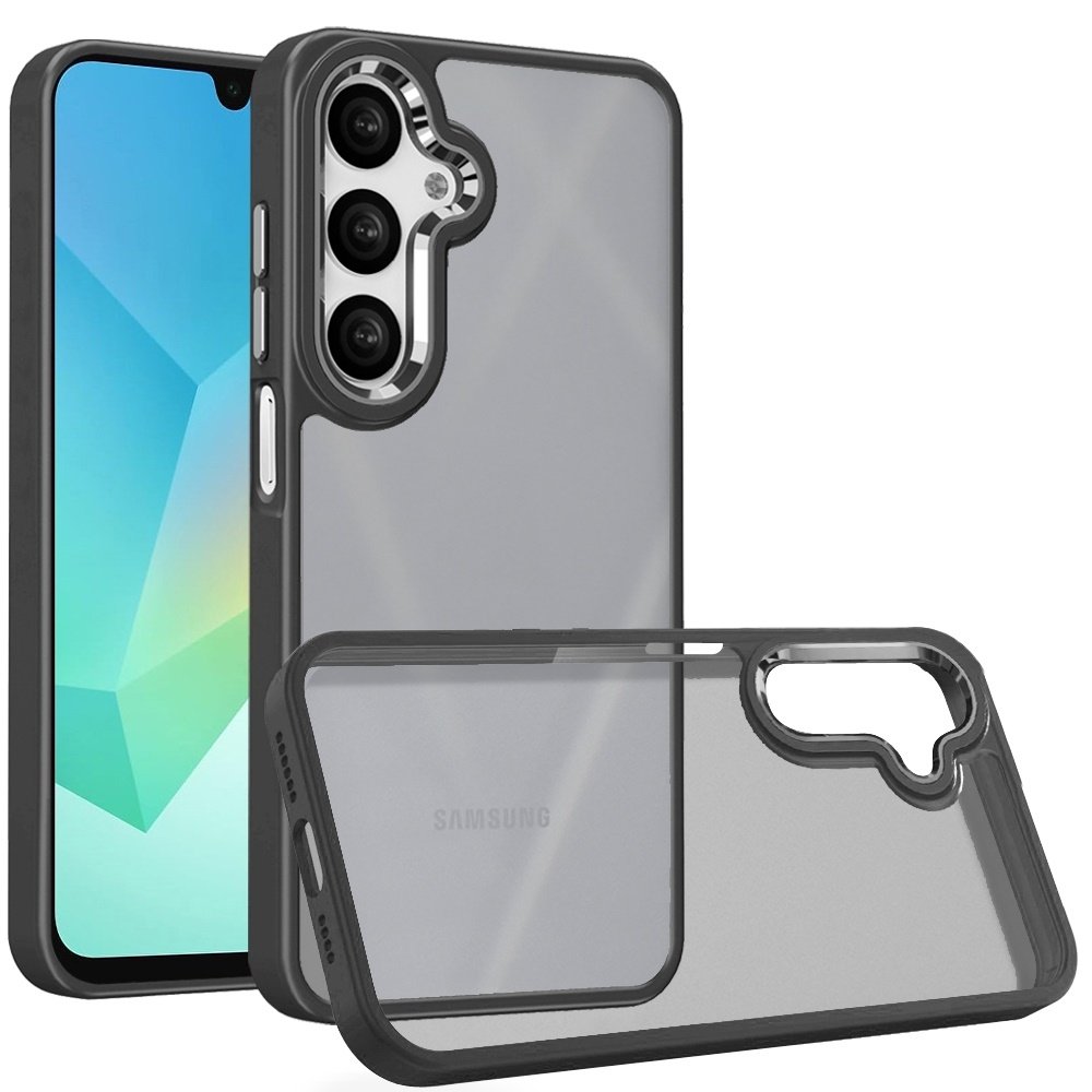For Samsung Galaxy A16 5G Finest Transparent Thick Acrylic Hybrid Metal Buttons Cover Case - Image 2
