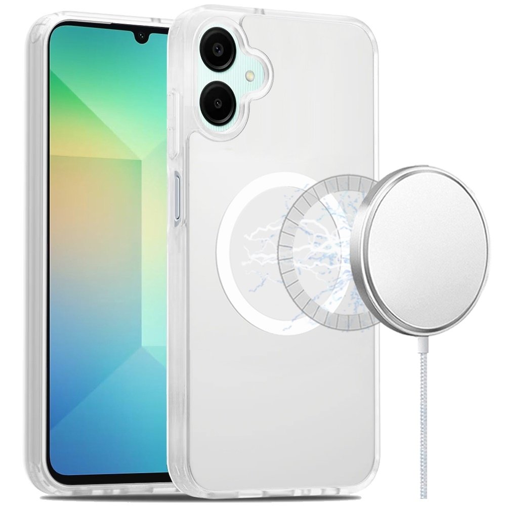 For Samsung Galaxy A06 Magnetic Circle Smooth Safe Matte Feel Hybrid Case