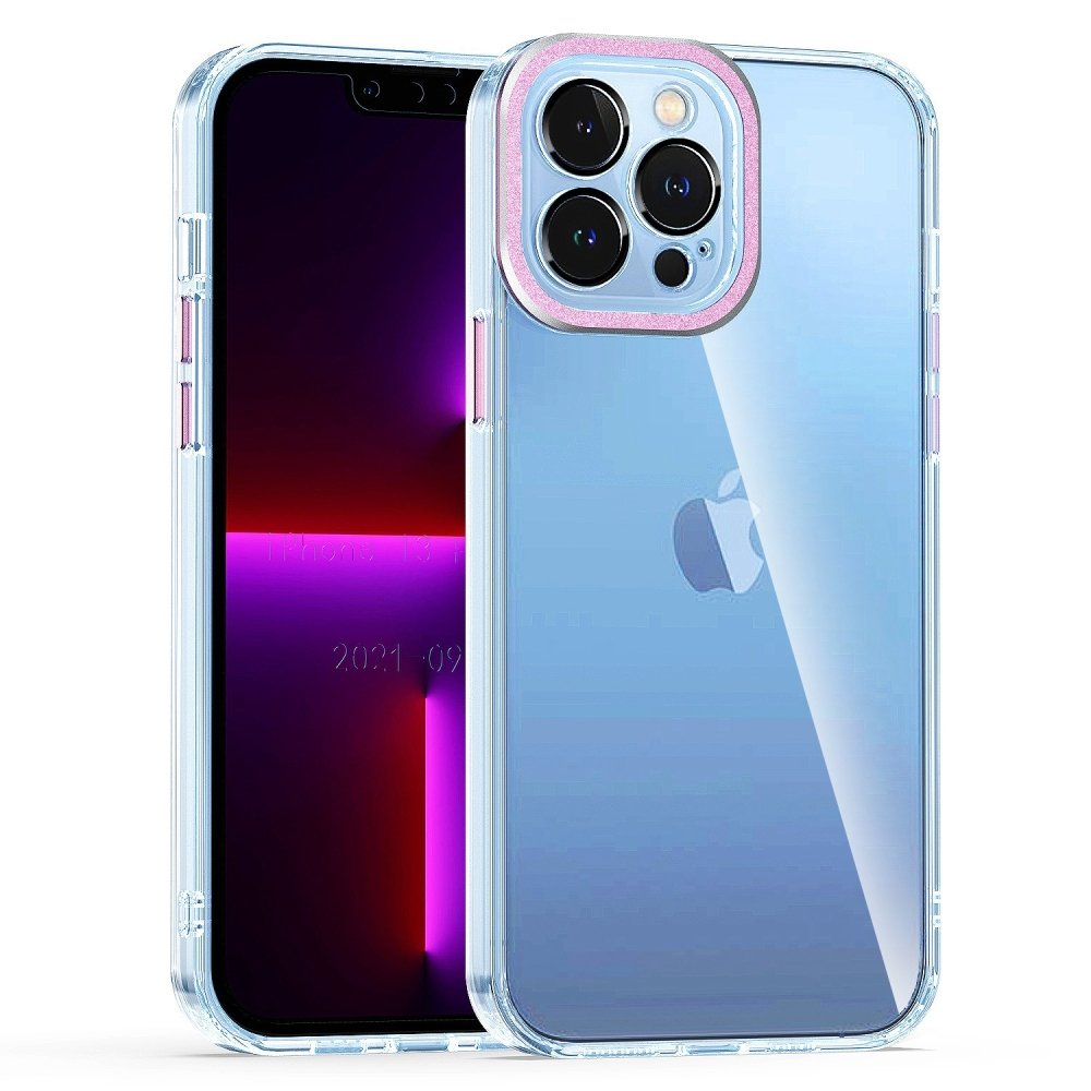 For Apple iPhone 15 Pro Transparent Clear Hybrid with Matching Metal Buttons and Camera Protection - Image 3